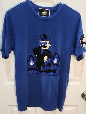 Royal Blue Mr. Monopoly "Old School" Short-Sleeve Graphic Tee